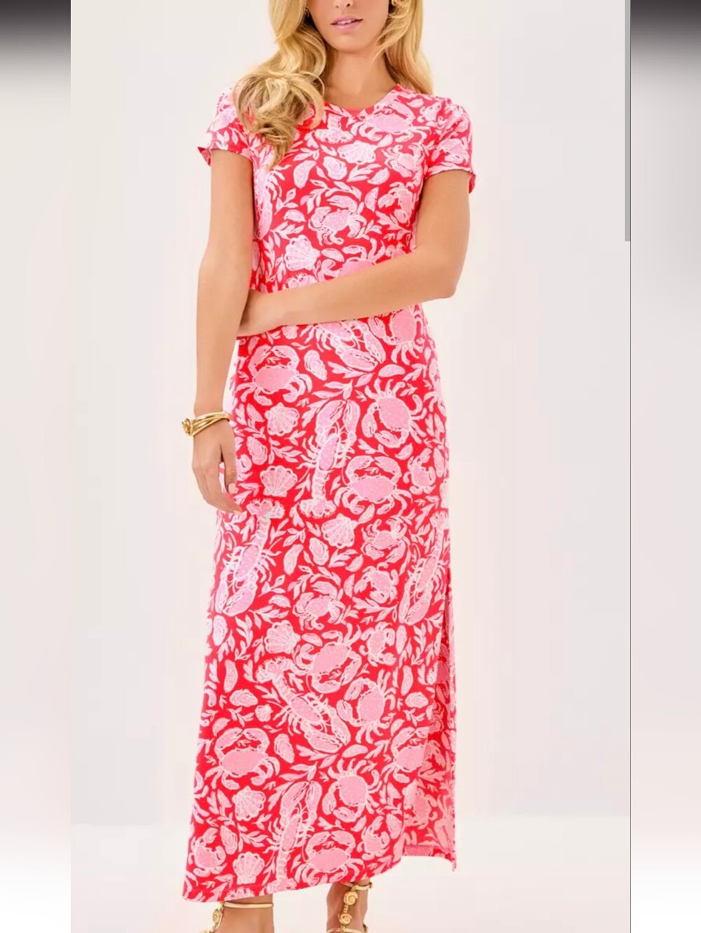 Lilly Pulitzer Kaden ChillyLilly Cane Coral Crab Collab Maxi